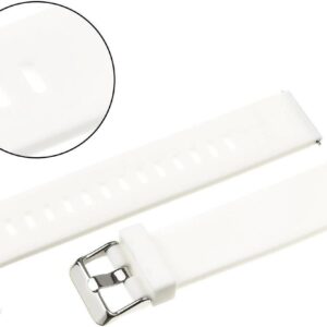 Alletime.Pl Pasek uniwersalny 22 mm silikonowy biały, srebrna zapinka + teleskopy