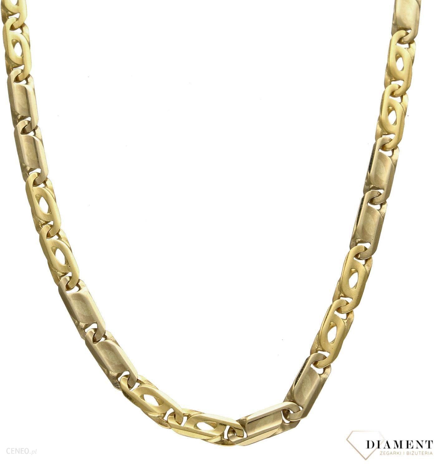 Diament Złoty łańcuszek 585 żółte złoto 4 mm
