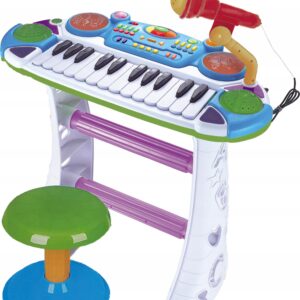 Keyboard Dla Dzieci Organy Mikrofon Pianino Stołek