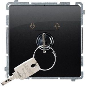 Kontakt-Simon Łącznik Chwilowy Żaluzjowy Z Kluczem 3 Pozycyjny I-0-Ii Czarny Mat Basic BMPZK0149