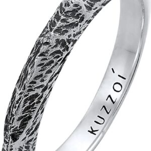 Kuzzoi Pierścień Męski Pierścionek Obrączka Wąska Used Look Solid Trend W Srebrze 925 Sterling Silver 66