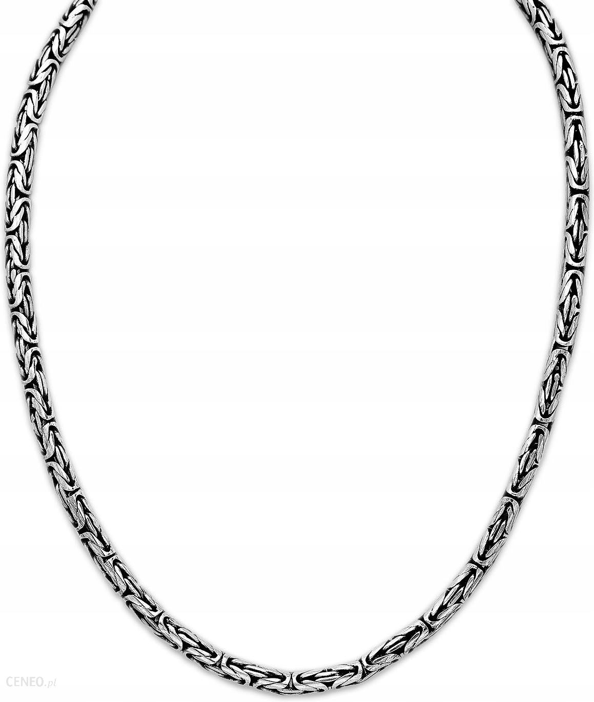 Naszyjnik Srebrny Efektowny Splot 60 cm
