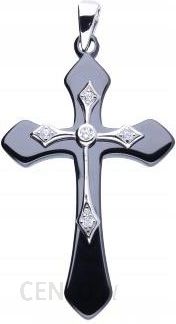 i-wisiorek-czarny-ceramiczny-krzyz-srebro